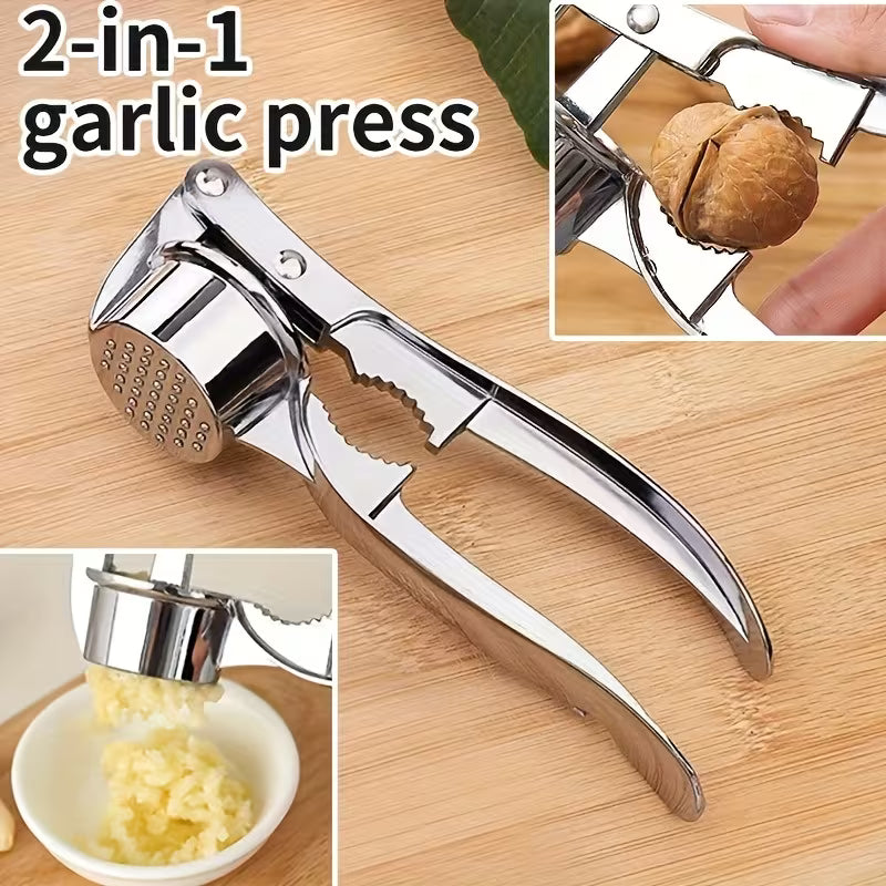 New Garlic Press And Walnut Cracker | Easy Garlic And Walnut Peeling - Suitable for Home Cooking And Modern Kitchens